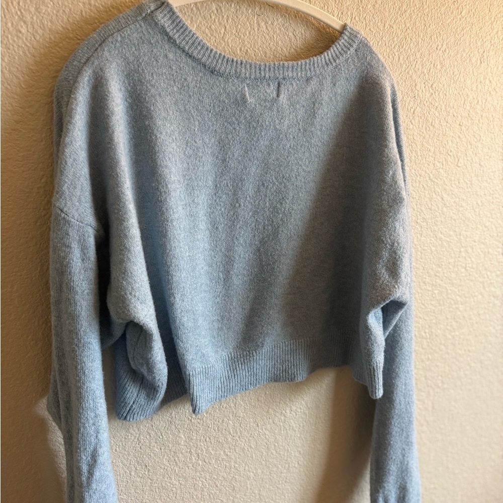 Cropped Sweater Light Blue Pacsun - Casual, Minimalist, Winter, Lightweight - Picture 5 of 8